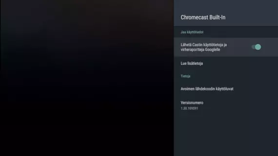 OnePlace - Asetukset - Chromecast